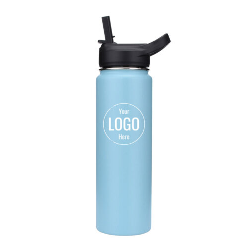 wholesale stainless steel sports bottle wide mouth straw lid