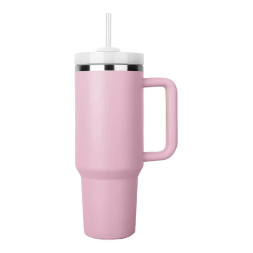 wholesale 40oz Stainless Steel tumblers with Lid Straw H2.0 pink