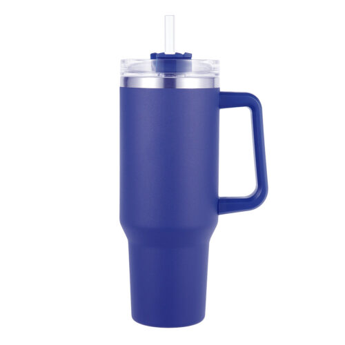 40oz insulated tumbler with handle and straw