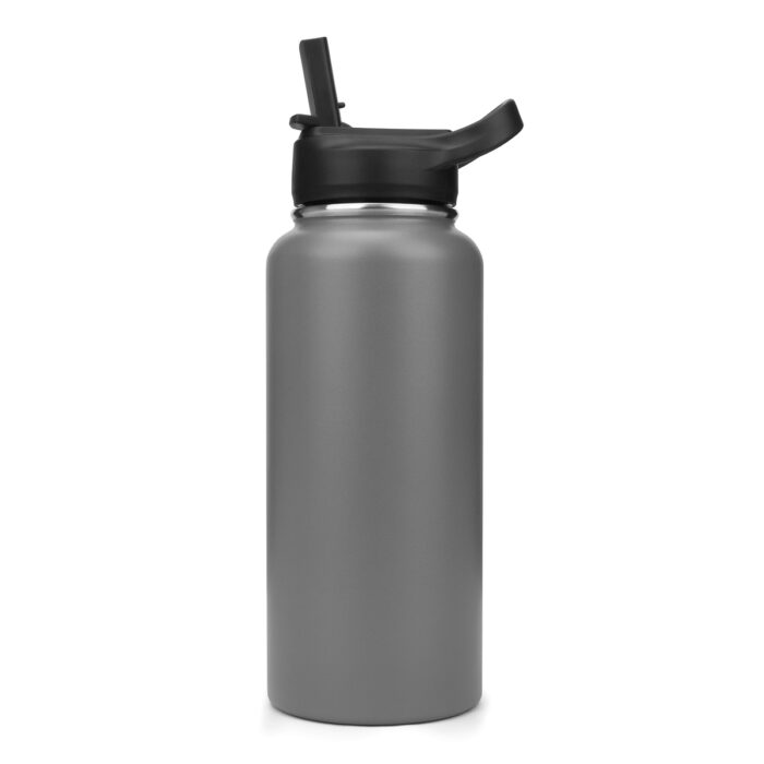 32oz water bottle wide mouth straw lid stainless steel stone