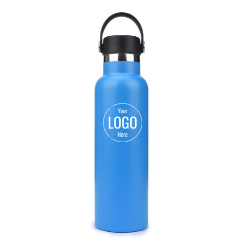 standard mouth water bottle with custom engraved logo text