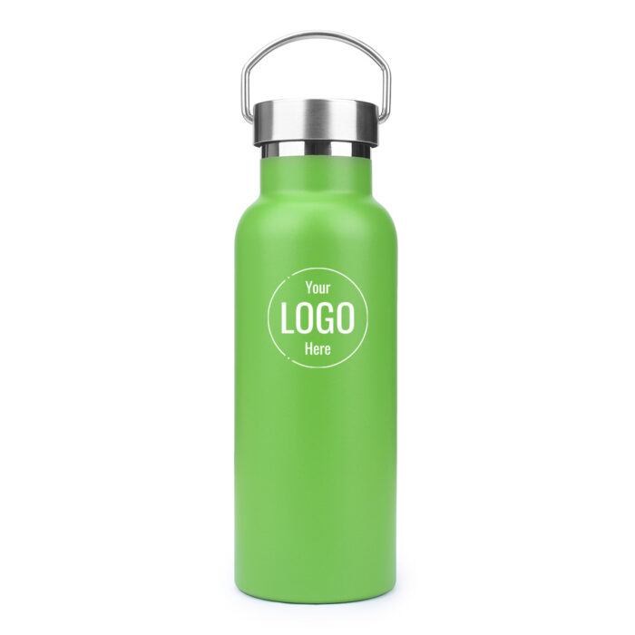bulk insulating water bottle 17oz standard mouth stainless steel hot lime green