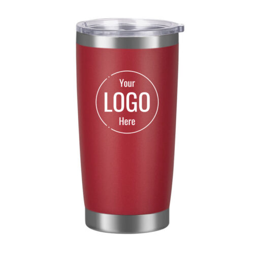 custom logo wholesale 20oz tumblers Insulated stainless steel coffee mug cup rosy red