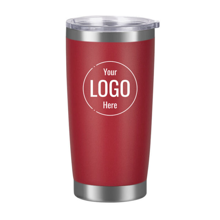 custom logo wholesale 20oz tumblers Insulated stainless steel coffee mug cup rosy red