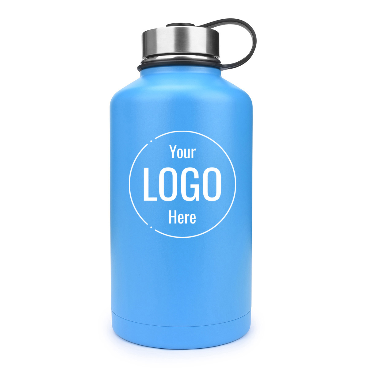 stainless steel water jug 64oz half gallon insulated hydro flask custom branded pacific