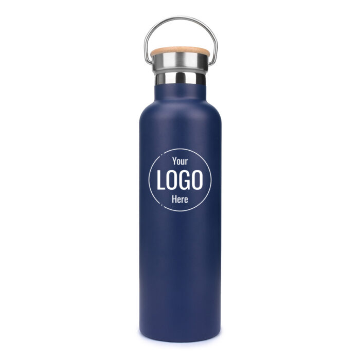 standard mouth bottle with bamboo lid 25oz insulated stainless steel midnight