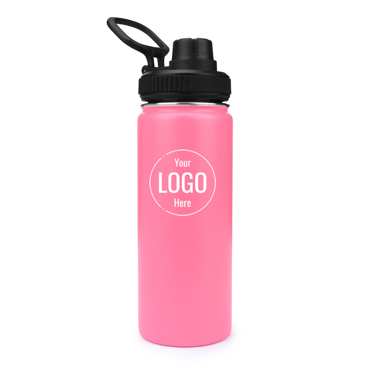 thermos Stainless Steel drink Bottle with Spout Lid hot pink